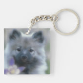 Keeshond en Columbine Sleutelhanger (Achterkant)