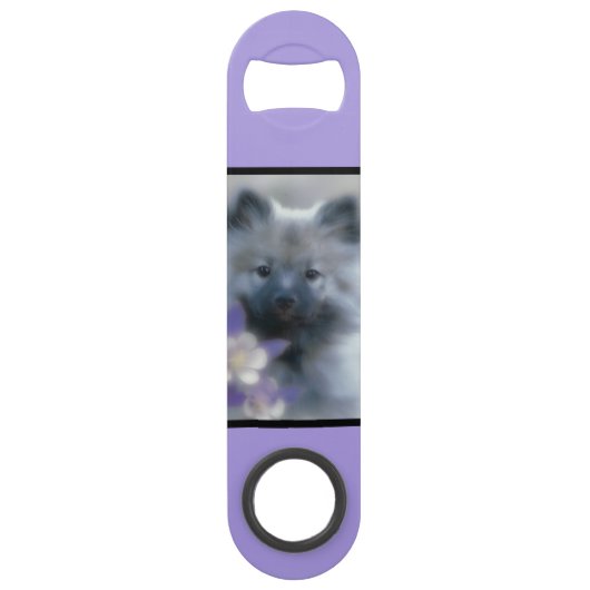 Keeshond en Columbine Speed Flessenopener (Achterkant)