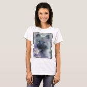 Keeshond en Columbine T-shirt (Voorkant volledig)