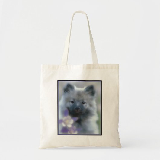 Keeshond en Columbine Tote Bag (Voorkant)