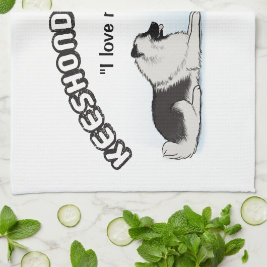 Keeshond Fan Club - Keesie Loves Fans Theedoek (Gevouwen)