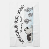 Keeshond Fan Club - Keesie Loves Fans Theedoek (Verticaal)