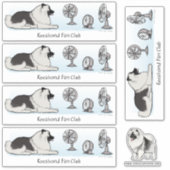 Keeshond Fan Club | Schattigee hond met fans Stick Sticker (Voorkant)