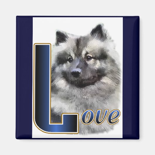 Keeshond Gifts Magneet (Voorkant)