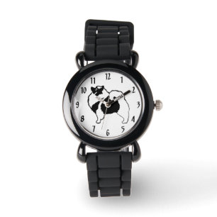 Keeshond Grafisch - Mooie Originele Honden Kunst Horloge