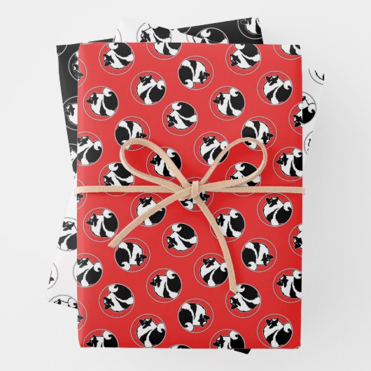 Keeshond Graphic Outline Schattigee originele Pet  Inpakpapier Vel (In situ)