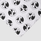 Keeshond Graphic Outline Schattigee originele Pet  Tissuepapier (Detail)