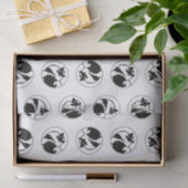 Keeshond Graphic Outline Schattigee originele Pet  Tissuepapier (Geschenk)