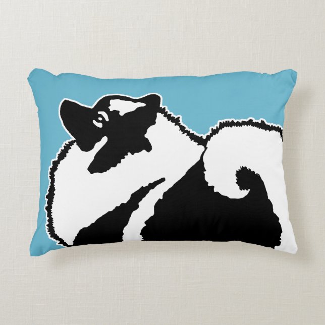 Keeshond Graphics - Cute Original Dog Art Accent Kussen (Voorkant)