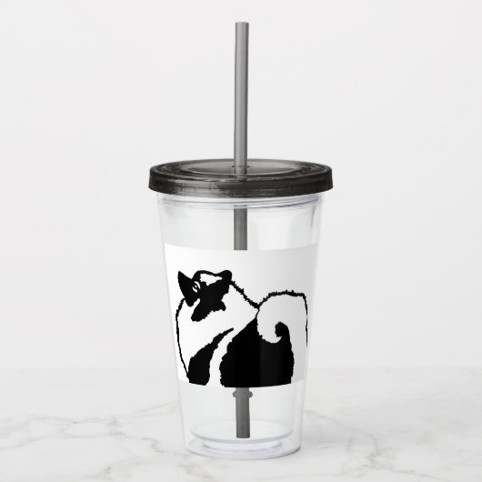 Keeshond Graphics - Cute Original Dog Art Acryl Drinkbeker (Voorkant)