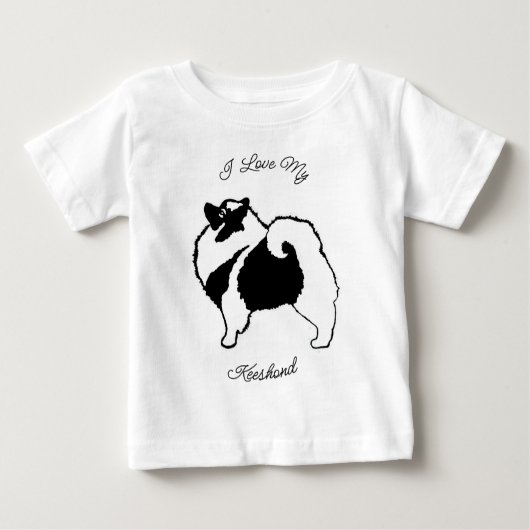Keeshond Graphics - Cute Original Dog Art Baby T- (Voorkant)