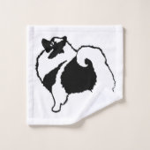 Keeshond Graphics - Cute Original Dog Art Bad Handdoek (Wasdoekje)