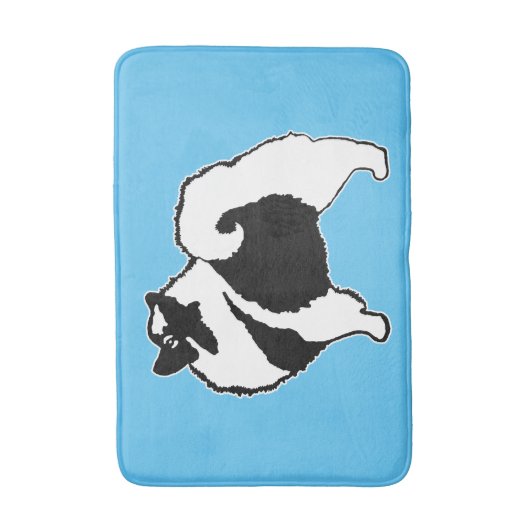 Keeshond Graphics - Cute Original Dog Art Badmat (Voorkant Verticaal)