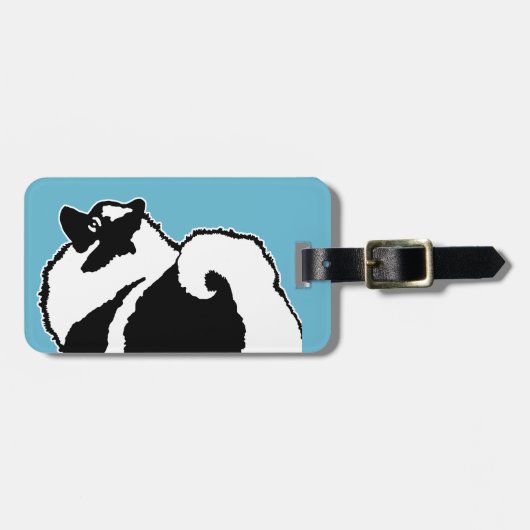 Keeshond Graphics - Cute Original Dog Art Bagagelabel (Voorkant horizontaal)
