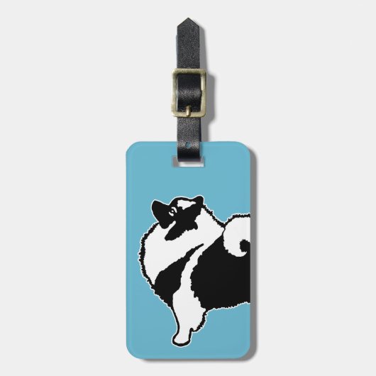 Keeshond Graphics - Cute Original Dog Art Bagagelabel (Voorkant verticaal)