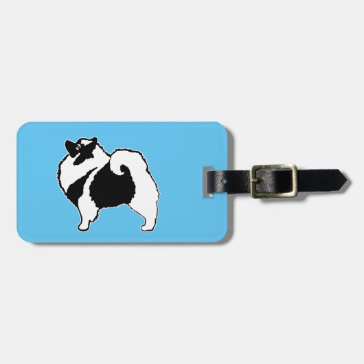 Keeshond Graphics - Cute Original Dog Art Bagagelabel (Voorkant horizontaal)