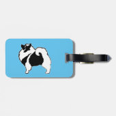 Keeshond Graphics - Cute Original Dog Art Bagagelabel (Achterkant horizontaal)