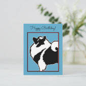 Keeshond Graphics - Cute Original Dog Art Briefkaart (Staand voorkant)