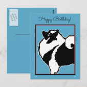 Keeshond Graphics - Cute Original Dog Art Briefkaart (Voorkant / Achterkant)