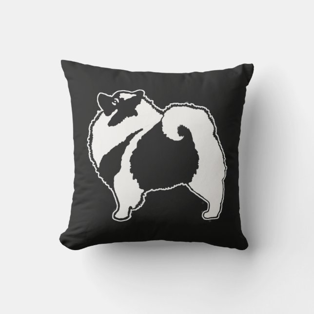 Keeshond Graphics - Cute Original Dog Art Buitenkussen (Voorkant)