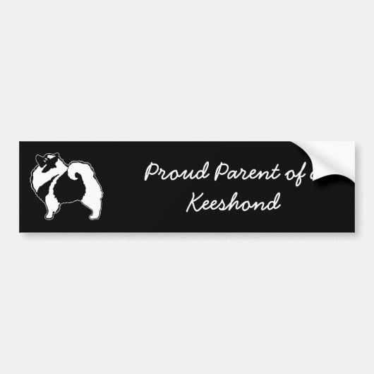 Keeshond Graphics - Cute Original Dog Art Bumpersticker (Voorkant)