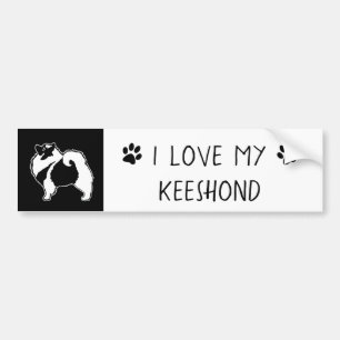 Keeshond Graphics - Cute Original Dog Art Bumpersticker