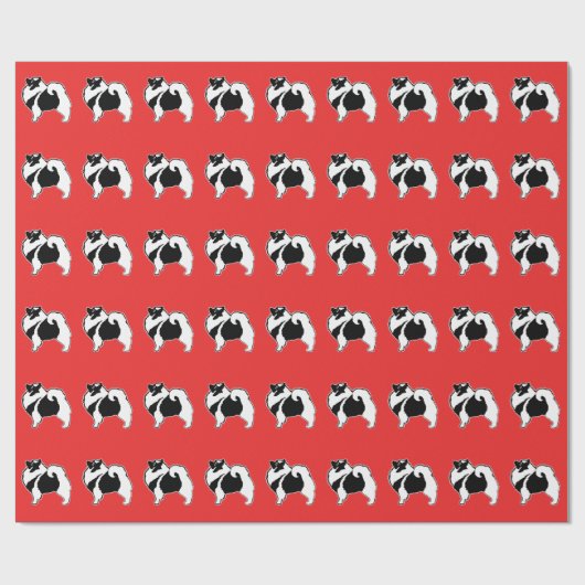 Keeshond Graphics - Cute Original Dog Art Cadeaupapier (Vlak)