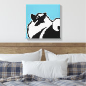 Keeshond Graphics - Cute Original Dog Art Canvas Afdruk (Insitu (Slaapkamer))