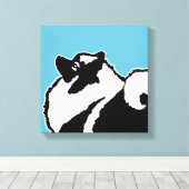 Keeshond Graphics - Cute Original Dog Art Canvas Afdruk (Insitu (Houten vloer))