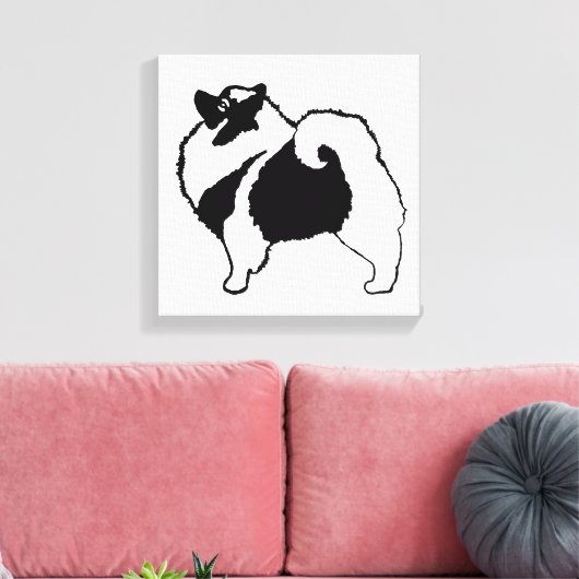 Keeshond Graphics - Cute Original Dog Art Canvas Afdruk (Insitu (Woonkamer))