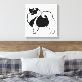 Keeshond Graphics - Cute Original Dog Art Canvas Afdruk (Insitu (Slaapkamer))