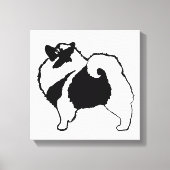 Keeshond Graphics - Cute Original Dog Art Canvas Afdruk (Voorkant)