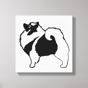 Keeshond Graphics - Cute Original Dog Art Canvas Afdruk