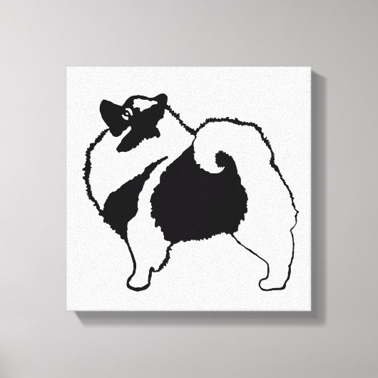 Keeshond Graphics - Cute Original Dog Art Canvas Afdruk (Voorkant)