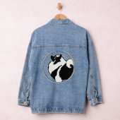 Keeshond Graphics - Cute Original Dog Art Denim Jacket (Hangar)