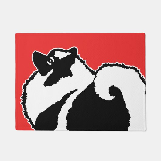 Keeshond Graphics - Cute Original Dog Art Deurmat (Voorkant)