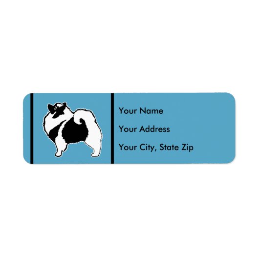 Keeshond Graphics - Cute Original Dog Art Etiket (Voorkant)