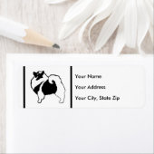 Keeshond Graphics - Cute Original Dog Art Etiket (Insitu)