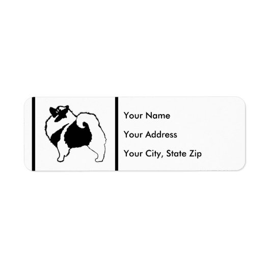 Keeshond Graphics - Cute Original Dog Art Etiket (Voorkant)