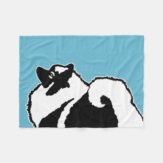 Keeshond Graphics - Cute Original Dog Art Fleece Deken (Voorkant (Horizontaal))