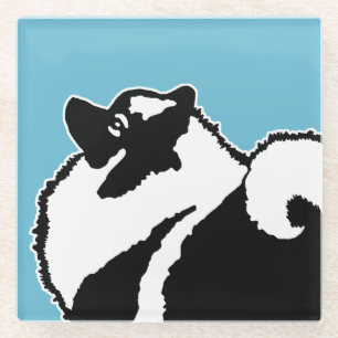 Keeshond Graphics - Cute Original Dog Art Glazen Onderzetter