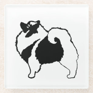 Keeshond Graphics - Cute Original Dog Art Glazen Onderzetter