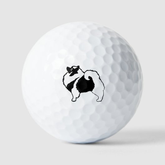 Keeshond Graphics - Cute Original Dog Art Golfballen (Voorkant)