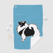 Keeshond Graphics - Cute Original Dog Art Golfhanddoek (Insitu)