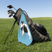 Keeshond Graphics - Cute Original Dog Art Golfhanddoek (Groen)