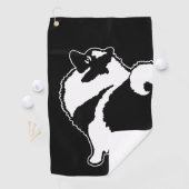 Keeshond Graphics - Cute Original Dog Art Golfhanddoek (Insitu)