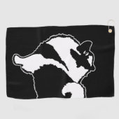 Keeshond Graphics - Cute Original Dog Art Golfhanddoek (Horizontaal)