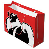 Keeshond Graphics - Cute Original Dog Art Groot Cadeauzakje (Voorkant Gekanteld)