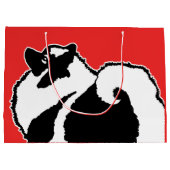 Keeshond Graphics - Cute Original Dog Art Groot Cadeauzakje (Achterkant)