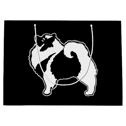 Keeshond Graphics - Cute Original Dog Art Groot Cadeauzakje (Voorkant)